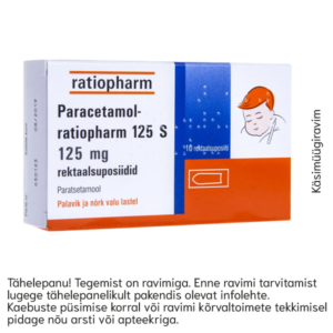 Paracetamol-ratiopharm 125 mg rektaalsuposiidid N10